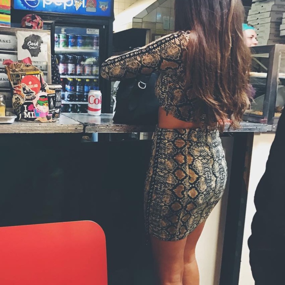 I. AM. GIA. snake skin skirt